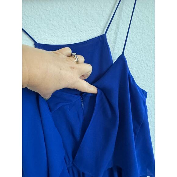 Express Womens Blue Shorts Romper Size Small Formal Outfit - Picture 3 of 8